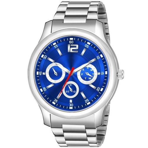 KIARVI GALLERY Blue Dial Stylish Metal Strep Analog Watch For Men and Boy