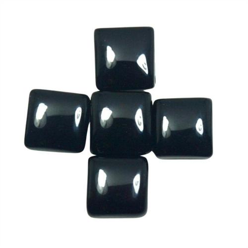 55Carat Natural Black Onyx at Wholesale Rate Fine Quality 5.25 Ratti 4.77 Carat Square Shape Haqiq Loose Gemstone 1 Pcs