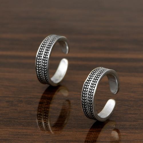 MOONEYE Vintage Oxidized Toe Ring 925 Silver Chandi Bichiya Toe Ring Pair For Women Gross Weight 4.52