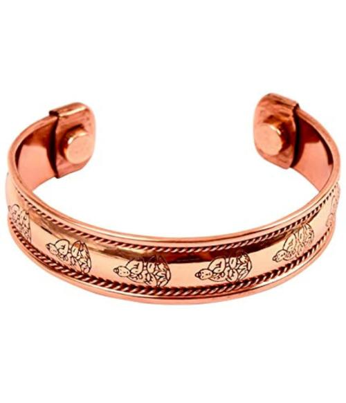 Rudra Centre Copper Kada in Buddha Pattern