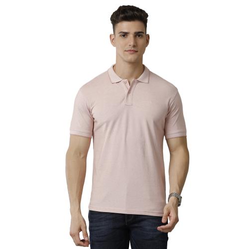 CAVALLO By Linen Club Men's Cotton Linen Pink Solid T-Shirt