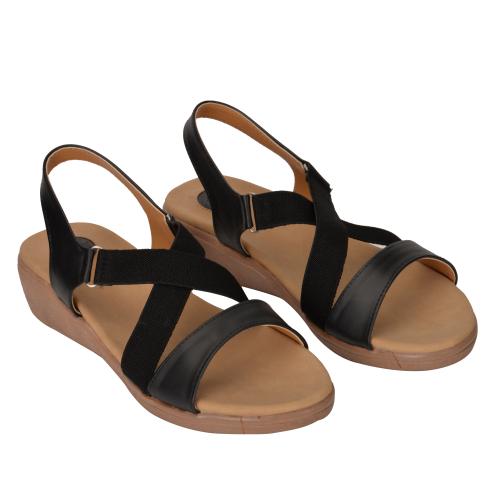Buy Footsoul Robina Women's Sandals (Black) (FSL-370-05) Online at Best ...
