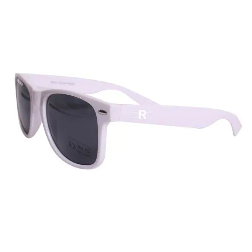 Rozior White Men Women Sunglass with UV Protection Black Lens with White Frame MODEL: RWU1028C6