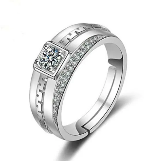 buy 1 carat 925 pure 925 silver adjustable wedding ring for him-saigonsouth.com.vn