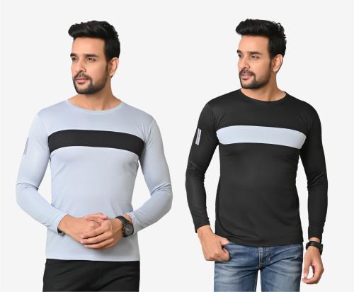 Burundi Blu Combo Solid Plain Round Neck T Shirt For Men | Men T Shirt | Men Tshirt | Tshirt for Men | T Shirts | Tshirts | Oversized Tshirt | Men Tshirt_Chest-FS-LGB-BLACK_M