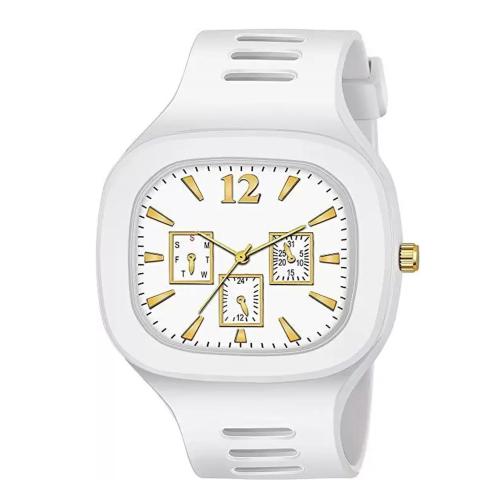 New Trending White Square Dial Analog Watch - For Men and Boy