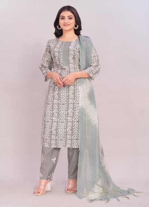 RAMBHA Women's Heavy Capsule Foil Print Readymade Kurta with Pant Set | Size : XXL