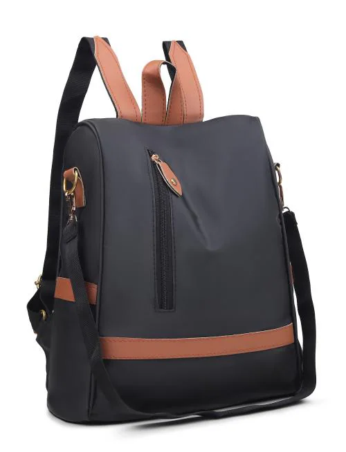 IRMAO New Flower Embroidered Artistic National Style Oxford Small Capacity Women's Bag Generation Backpack BlackTan