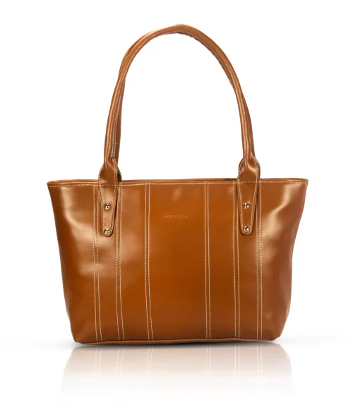 SNEAZ Women Leather Classic Hand Bags | Ladies Purse Travel Shoulder Bags Tote for Women College Girls - Large , Tan (SNZ-B-067008)