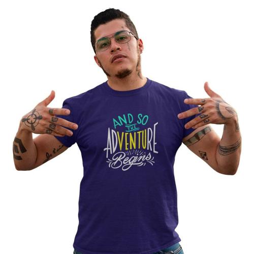 The Cool Vibe Store Unisex Cotton, Polyester And So Adventures Begins T-Shirt