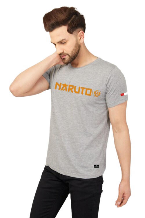 Grey - Small Frosty Shinobi X Naruto T shirt For Men TeesTheDay
