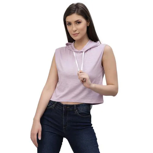 Nimble Women Hooded Neck T-Shirt (Purple)