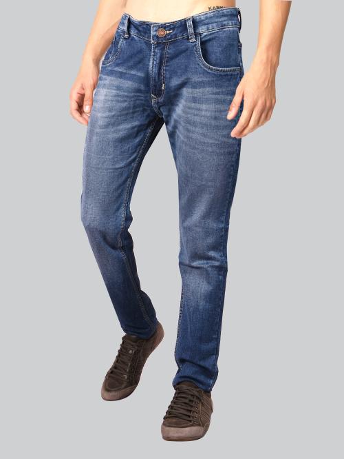 BEZLER Light Blue Jeans l Mens Jeans l Wester Wear l Solid Denim Jeans l Mid Rise Jeans