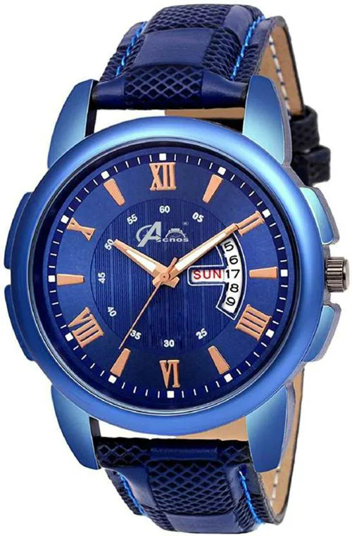 Acnos Analog Blue Dial Blue Strap Watch For Men - (FG-BLUE)