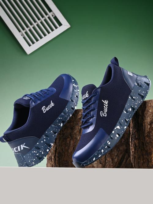 Bucik Men's Blue Synthetic Leather Lace-Up Sport Shoe