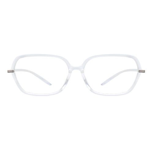 Oversized Transparent Square Blue Light Blocking Computer Glasses for Women/Girls (AG20509T)