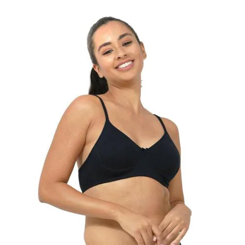 Buy ENVIE Women's Basic Cotton Bra with Foam/Non-Padded, Non-Wired Bra/ Ladies Innerwear Daily Use T-Shirt Bra - Navy (38B) Online at Best Prices  in India - JioMart.