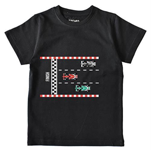 Etched Design Boys Black Graphic Designed Cotton Finish Printed T-Shirt (4 Years-5 Years)