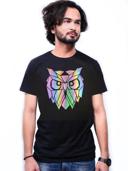 F-klan Reflective Owl round neck T-Shirt M