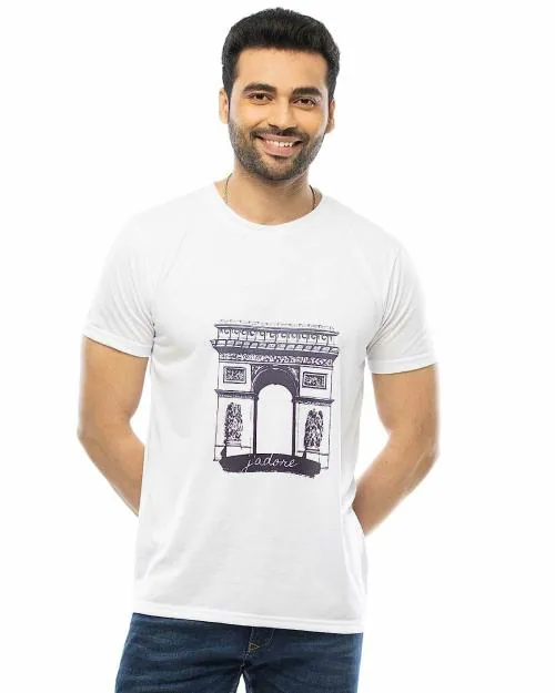 Lappen Fashion Men's Printed T-Shirt I Cotton Round Neck, Half Sleeve, Regular Fit, Ultra Soft I Boho Collection I Trendy & Stylish Look I T-Shirts for Men & Boys - (Indori Love) M
