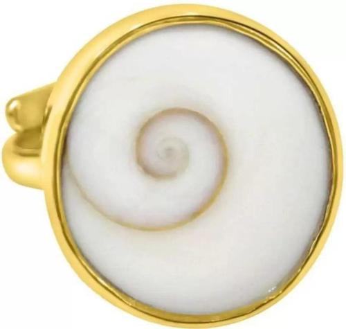 Chopra Gems & Jewellery Brass Gomti Chakra Stone Ring (Men and Women) - Free Size