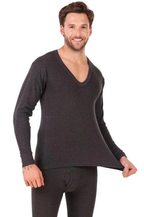 Inner Element Men's Thermal Vest / Parker V-Neck Top , Premium Winter Innerwear with Stay Warm & Stay Fresh Technology