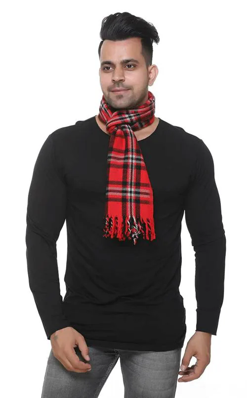 Warmzone Men Multicolour Acrylic Blended Winter Mufflers