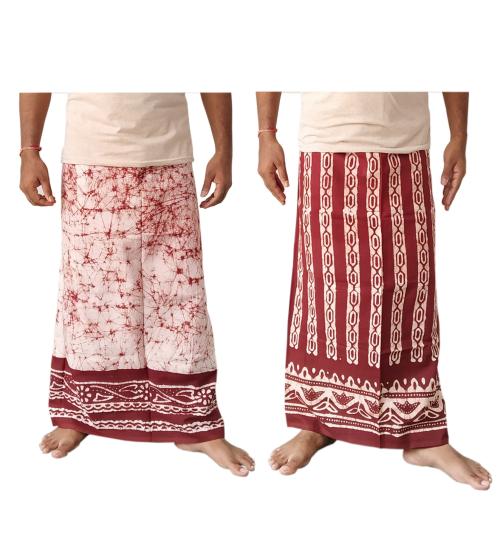 Batik Lungi cotton material with traditional and ethnic design