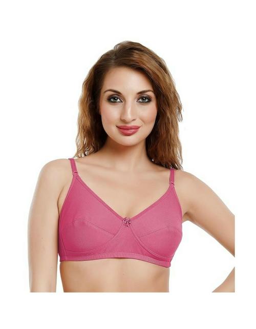 Daisy Dee Women's Regular Straps Full Coverage Non-Padded Cotton Bra - (Black, 44C)