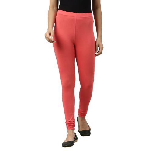 Buy Go Colors Women Pink Solid Stretch Leggings Online at Best Prices