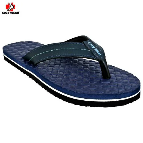 Cozy Wear Premium Slippers Men Stylish Lightweight Flipflops | Casual & Comfortable |G-228 Blue (10)