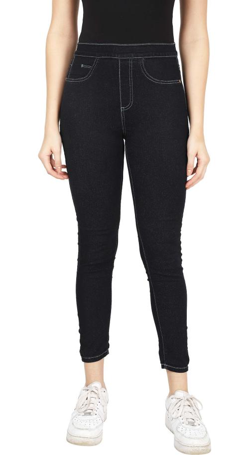 Hayaat Women Solid Black Jegging