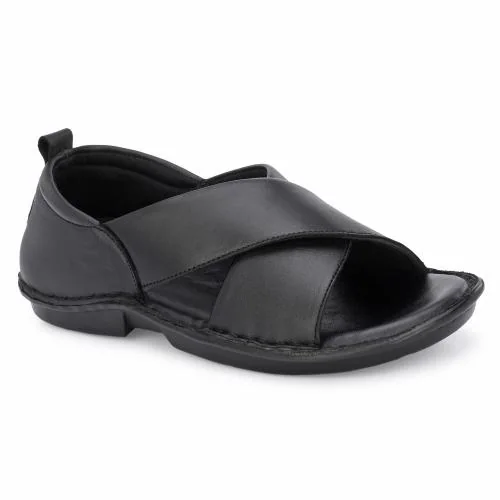 Accentor Genuine Leather Sandal For MenBlackUK 8