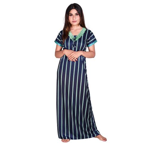 Rajeraj Satin Women / Girls Stylish Nightwear Nightgown-02