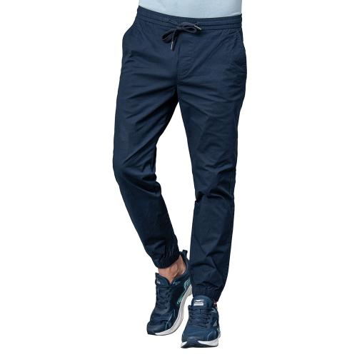 Red Tape Navy Solid Cotton Spandex Men's Jogger