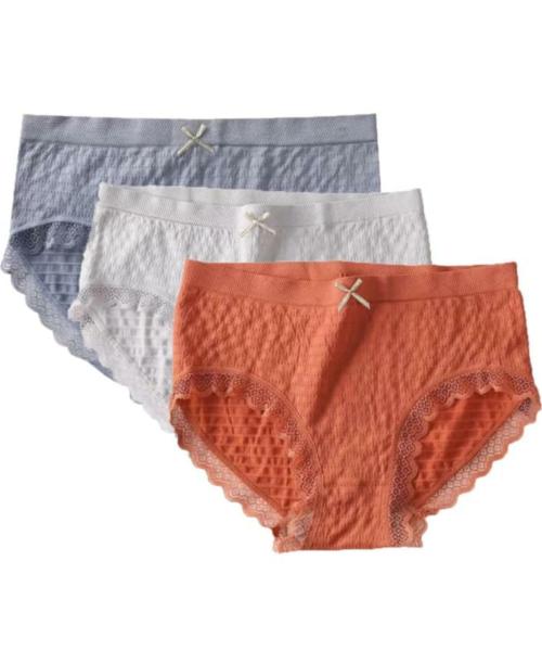 ZERPOI Comfortable Women's Cotton Underwear | Moisture-Wicking, Full Coverage Panties | Pack of 3 | Breathable & Durable Seamless Styles (Free Size)