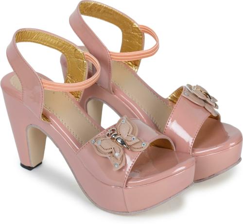 Chitkara Trendy Pink Heels For Women