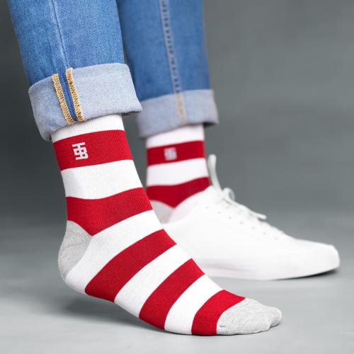 SockSoho Men Multicolor Striped Single Mid-Calf Length Socks
