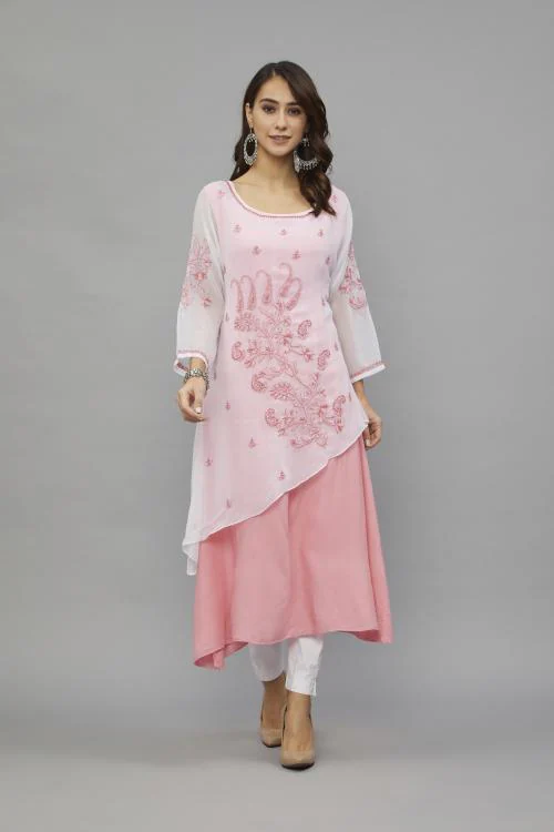 Lakhnavi Kurti Designs Ethnava Women’s Georgette Kurti