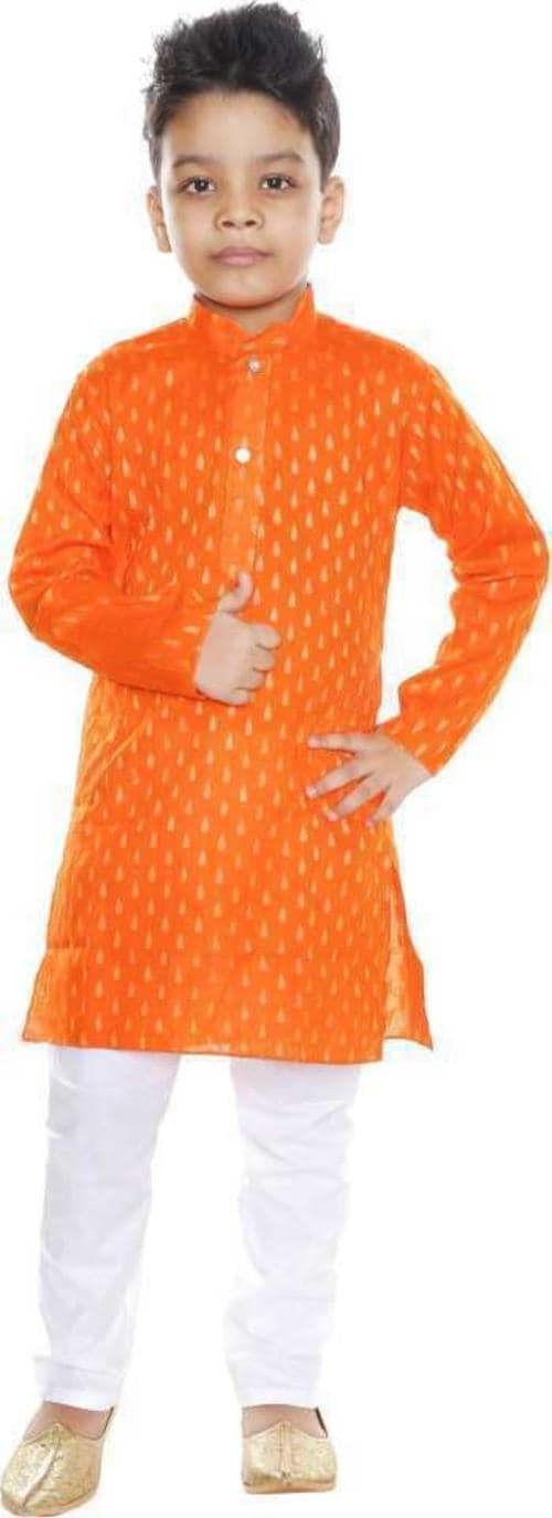 DIGIMART Boys Multicolored Designer Cotton Pack of 1 Kurta Pyjama Set