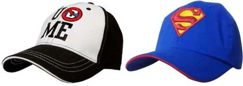 Babji Men Superman Black and John Cena Printed Baseball Cap (Pack of 2)
