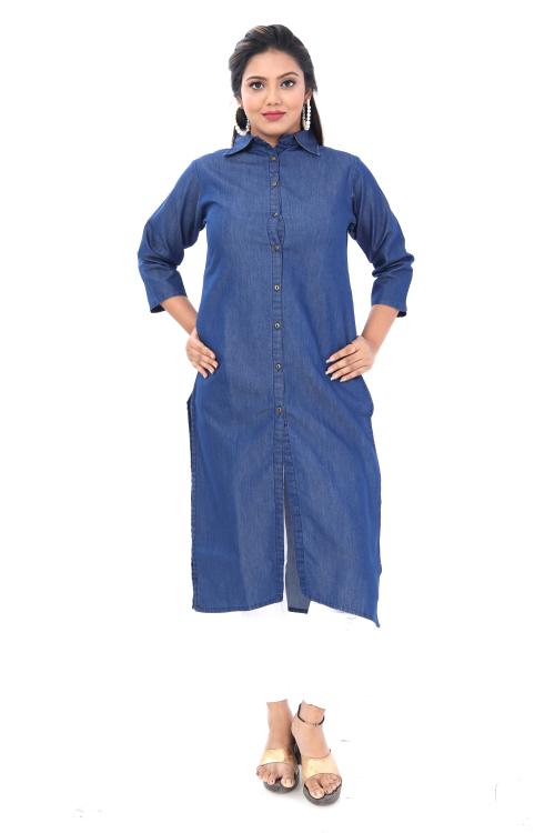 SALWA DENIM KURTI KAWLER DARK XL