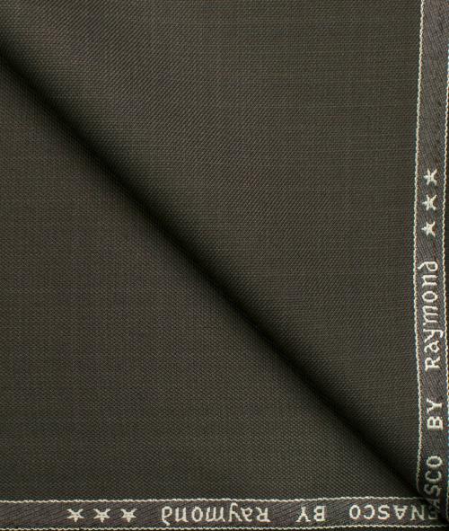 Raymond Men Brown Checks Polyester Viscose Blend 1.25 Meter Trouser Fabric