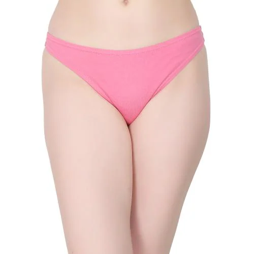 Glus Women Girls Pure Cotton Thong Panty ,Pack of 1 Color- Pink,Size-Small