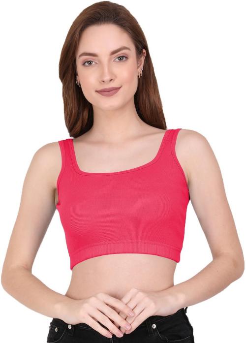 Buy THE BLAZZE Women Pink Solid Cotton Blend Square Neck Sleeveless Blouse ( Xl) Online at Best Prices in India - JioMart.