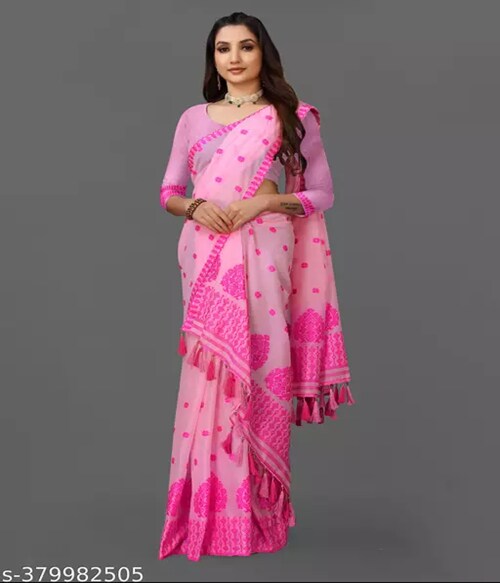 DIVINE FABRICS AC Cotton Silk Mekhela Chador Assamese Saree Mekhala Sador( This item is NOT a saree, It's Mekhela for Assamese people)