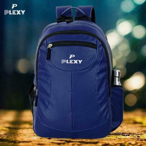 Plexy Blue Artificial Leather Laptop Backpack 38 L