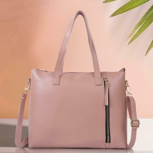 PEARLUXIS Pink Shoulder Bag Extra Spacious (HNM-Pink-tote-wsm)