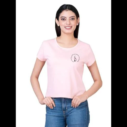 INDYSOUL Womens Casual 100% Supercombed Biowashed Cotton Slimfit T-Shirt