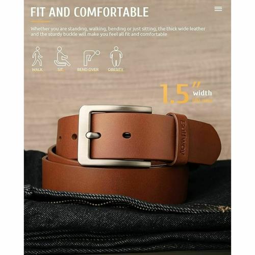 LUXURY LEATHER BELTS FOR MEN AND BOYS | SILVER LOCK | COLOR-BRONZE | SIZE-46